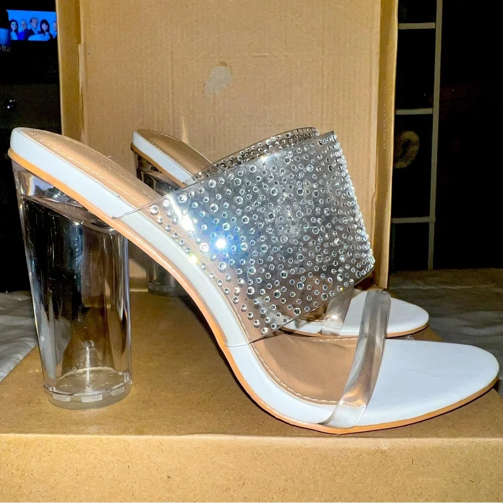 Elegant Clear Heeled Sandals
